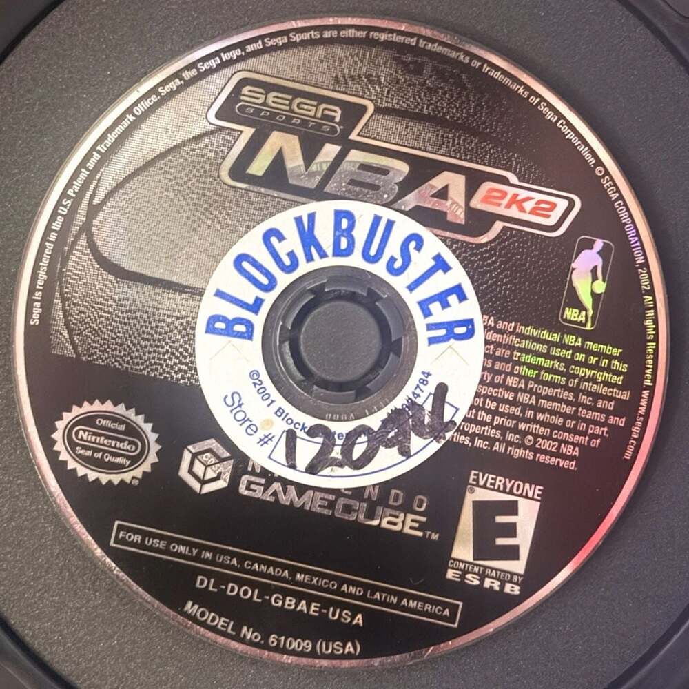 Sega Sports NBA 2K2 for Nintendo GameCube in Blockbuster Case